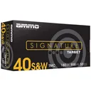 Ammo Inc 40180TMCA50 Signature 40S&W 180gr Total Metal Case 50 Per Box/20 Case Centerfire, Handgun Ammunition - Ammo Inc