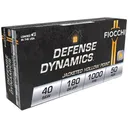Fiocchi 40SWE Defense Dynamics 40S&W 180gr Jacketed Hollow Point 50 Per Box/20 Case Centerfire, Handgun Ammunition - Fiocchi