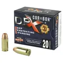 CorBon Deep Penetrating X Bullet DPX45160, 45ACP, 160 Grain, Barnes X, +P, 20 Round Box DPX45160 - Corbon