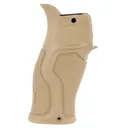 FAB Defense FXGRADUST Gradus Ergonomic Rubberized, Pistol Grip for AR-15/ AR-10/ M16/ M4/ SR-25 15 Reduced Grip Angle FDE Reinforced Polymer Core - FAB Defense