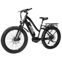 Bakcou E-bikes BMST24BB21 Mule ST 24 Matte Black 16 in w/Stand Over Height of 24 in Frame, Shimano Alivio Hill-Climbing 9 Speed Bafang M620 Ultra Motor, 35+ mph Speed - Bakcou