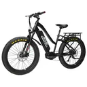 Bakcou E-bikes BMST26BB21 Mule ST 26 Matte Black 18 w/Stand Over Height of 26 Frame, Shimano Alivio Hill-Climbing 9 Speed Bafang M620 Ultra Motor, 35+ mph Speed, Electric Bike - Bakcou