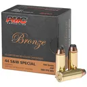 PMC 44SB Bronze 44S&WSpl 180gr Jacketed Hollow Point 25 Per Box/20 Case Centerfire, Handgun Ammunition - Pmc