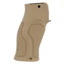 FAB Defense FXGRADUSFBVT Gradus Ergonomic Beavertail, Pistol Grip for AR-15/ AR-10/ M16/ M4 Rubberized FDE Overmold Polymer Core - FAB Defense