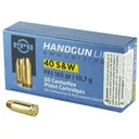 PPU PPH40F 40S&W 165gr Flat Point Jacketed 50 Per Box/10 Case Centerfire, Handgun Ammunition - Prvi Partizan