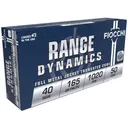 Fiocchi 40SWF Range Dynamics 40S&W 165gr Full Metal Jacket Truncated Cone 50 Per Box/20 Case Centerfire, Handgun Ammunition - Fiocchi