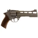 Chiappa CF340249 Rhino 60SAR *CA Compliant Medium Frame 357 Mag 6 Shot, 6 in Nickel-Plated Steel Vent Rib Barrel & Cylinder, Nickel-Plated Aluminum Frame w/Picatinny Rail, Walnut Grip, Concealed Hammer , Revolver - Chiappa Firearms