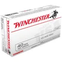 Winchester Ammo USA40SW USA 40 S&W 165 gr Full Metal Jacket Flat Nose 50 Per Box/ 10 Case - Winchester