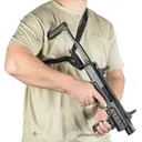 FAB Defense FXBUNGEEB Bungee One Point Tactical Sling for AR Platform/ SBR 23.60 in OAL 1.18 in Wide Designed For Chest or Shoulder Carry Quick Release Buckle Black Elastic - Fab Defense
