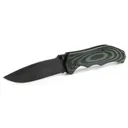 HME KN45PK Pocket Knife Folding Drop Point Plain Black Oxide 420HC SS Blade Black/Green Micarta Handle - Hme