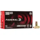 Federal AE9FP American Eagle 9mmLuger 147gr Full Metal Jacket Flat Point 50 Per Box/20 Case Centerfire, Handgun Ammunition - Federal
