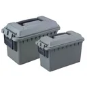 Reliant 10125 2-Piece Ammo Box 30 Cal 50 Cal Green Plastic - Reliant