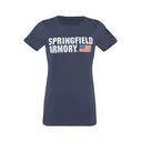 Springfield Armory GEP1661L American Flag Women's Midnight Navy Large Short Sleeve - Springfield Armory