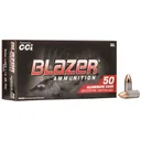 CCI 3509 Blazer 9mmLuger 115gr Full Metal Jacket 50 Per Box/20 Case Centerfire, Handgun Ammunition - Cci