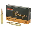 PMC 223A Bronze 223Rem 55gr Full Metal Jacket Boat Tail 20 Per Box/50 Case Centerfire, Rifle Ammunition - Pmc