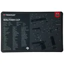 TekMat Cleaning Mat TEK-R17-WAL-CCP, Pistol Size, 11 inx17 in, For Walther CCP, Black TEK-R17-WAL-CCP - TekMat