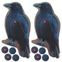 Birchwood Casey 34787 Shoot-N-C Reactive Target Self-Adhesive Paper Black 8 in Crow Includes Pasters 12 PK - Birchwood Casey