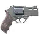 Chiappa Firearms Rhino 30DS Revolver, Double Action/Single Action, 357 Magnum/38 Special, 3 in Barrel, Alloy, Olive Drab Green, Walnut Grips, Fiber Optic Front Sight, Adjustable Rear Sight, 6 Rounds, 3 Moon Clips 340.285 - Chiappa Firearms