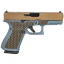 Glock PA195S204MOSBTFBBSYNOY G19 Gen5 MOS Compact Frame 9mm Luger 15+1 4.02 Black GMB Barrel Coyote nPVD MOS Cut/Serrated Steel Slide, Gray Cerakote Poly Frame w/Pic Rail, YNOT Lasered Grip, Ambi, Pistol - Glock