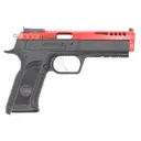 Tanfoglio TFFORCE22 Force 22 LR 10+1 4.40 Stainless Steel Barrel, Red Ported Slide, Black Poly Frame w/Beavertail & Pic Rail, Black Textured Grip, Rimfire Pistol - Tanfoglio