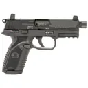 FN 66101684 502 Tactical 22 LR 10+1 4.60 Steel Threaded Barrel, Black Optic Ready/Serrated Slide & Poly Frame w/Pic Rail, Black Textured Poly Grip, Ambi, 5 Mags, Rimfire Pistol - Fn Herstal