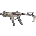 Recover Tactical PIXPBFST02 P-IX+Basic PG9 Fold Stock Metal Front Guard Tan, Stock - Recover Tactical