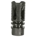 Lead & Steel Llc LSSAWFH12X28 Saw Style Flash Suppressor 1/2-28 tpi Black 4140 Steel Closed Tine - Lead & Steel