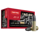 Norma Ammunition 2425092 Tac 22LR 40gr Lead Round Nose 50 Per Box/100 Case, Rimfire Ammuinition - Norma Ammunition