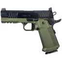 JACOB GREY TWC9EDG TWC9 9mm Luger 17+1 4.25 Black Bull Barrel, Black Optic Ready/Serrated Steel Slide, Duty Green Aluminum Frame w/Beavertail & Pic Rail, Pistol - Jacob Grey Custom