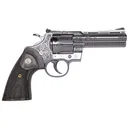 Cnc Firearms CNCPYNRES4 Colt Python Renaissance 357 Mag 6 Shot 4.25 Stainless Engraved BBL, Cylinder & Frame, Walnut Grip,Revolver - Cnc