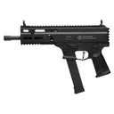 Grand Power Stribog SP9A3G, Semi-auto Pistol, 9MM, 8 in Threaded Barrel, Aluminum Frame, Non-Reciprocating Charging Handle, M-LOK Rail, Compatible with Glock Style Mags, Matte Finish, Black, 33 Rounds, 3 Mags, Plastic Hard Case GRP8588005808545 - Grand Power