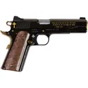 Cnc Firearms CNCCRUS1911 Kimber 1911 Crusader Limited Edition Full Size 45 ACP 7+1 5 Stainless Match Grade BBL, Diamond Like Coating w/24kt Gold Inlay Engraving Slide & Steel Frame, Walnut Grip,Pistol - CNC Firearms
