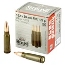 Sterling 7.62X39mm, 123 Grain, Full Metal Jacket, Steel Cased, 20 Round Box SRL8698779967284 - Sterling