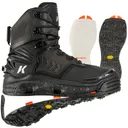 KORKERS River Ops Black/Cool Gray Wading Boot With Felt & Vibram Soles (FB5315) - Korkers