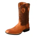TWISTED X Women's 11in Ruff Stock Tan and Tooled Brown Boot (WRS0035) - Twisted X