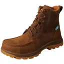 TWISTED X Men's Distressed Saddle 6in Work Oblique Toe Boot (MFSWNW1) - Twisted X