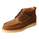 TWISTED X Men's 4in Wedge Sole Distressed Saddle/Cognac Boot (MCA0043) - Twisted X