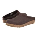 HAFLINGER Unisex GZL Leather Trimmed Arch Support Wool Clogs - Haflinger