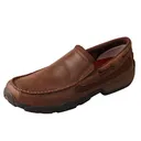 TWISTED X Mens Slip-on Driving Brown Moccasins (MDMS009) - Twisted X