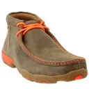 TWISTED X Mens Driving Bomber/Neon Orange Moccasins (MDM0019) - Twisted X