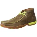 TWISTED X Mens Driving Bomber/Neon Yellow Moccasins (MDM0026) - Twisted X