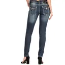 MISS ME Loose Saddle Stitch Border Skinny Jeans (JS5014S58) - Miss Me