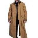 SCULLY Men's Rangewear Natural Canvas Duster Jacket (RW107) - Scully