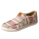 TWISTED X Women's Hooey Slip-On Loper Pink Multi Casual Shoe (WHYC021) - Twisted X