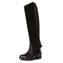 OVATION Women's Ribbed Suede Black Half Chap (464334BLK) - Ovation
