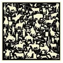 WYOMING TRADERS Cowboy Silhouette Regular Jacquard Silk Scarf - Wyoming Traders
