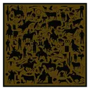 WYOMING TRADERS Cowboy Silhouette Regular Jacquard Silk Scarf - Wyoming Traders