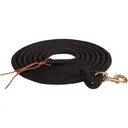 MUSTANG 15ft Braided Poly Black Lead Rope with Brass Plated Snap (8908-D) - Mustang