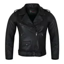 VANCE LEATHERS USA Women's Premium Lightweight Goatskin Classic Motorcycle Leather Jacket (VL616) - Vance Leathers Usa