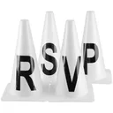 EQUI-ESSENTIAL PRVS Dressage Cones Set of 4 (467776WHT-SET4) - Equi-Essential